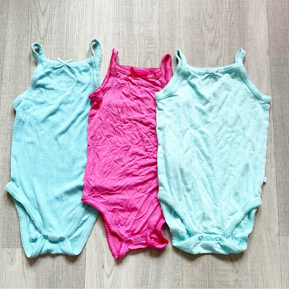 Posh Peanut Lot of 3 Tank One Piece Size 18-24 Months 2T Pink Blue Girls Clothes